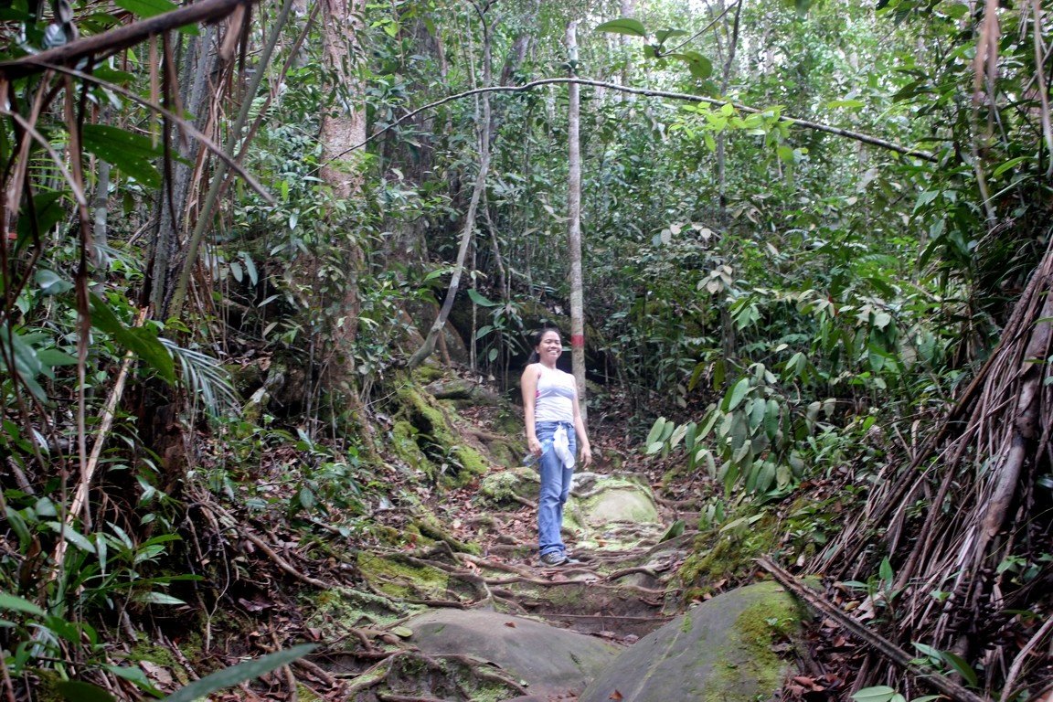 Tourist on a trail