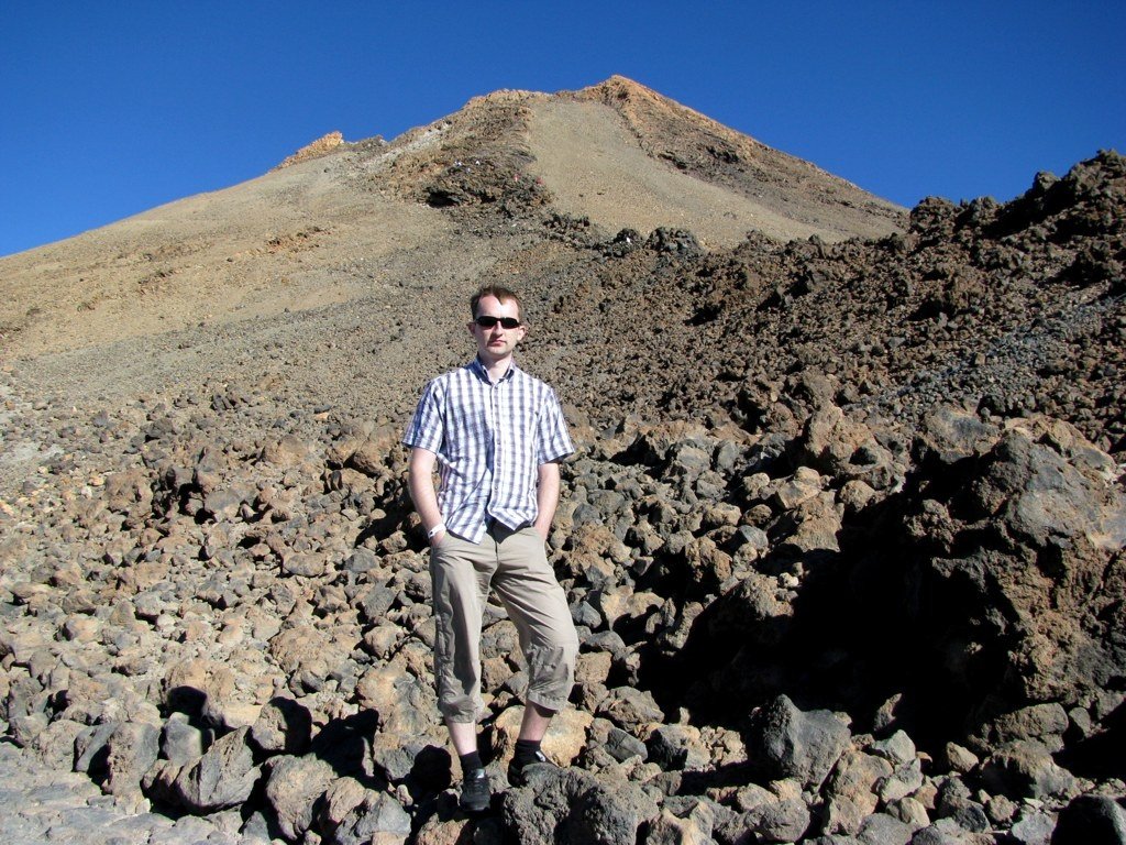 Tourist at Pico de Teide