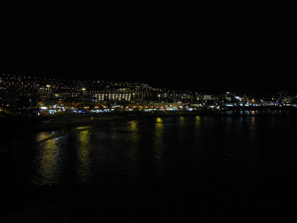 Playa de las Americas at night