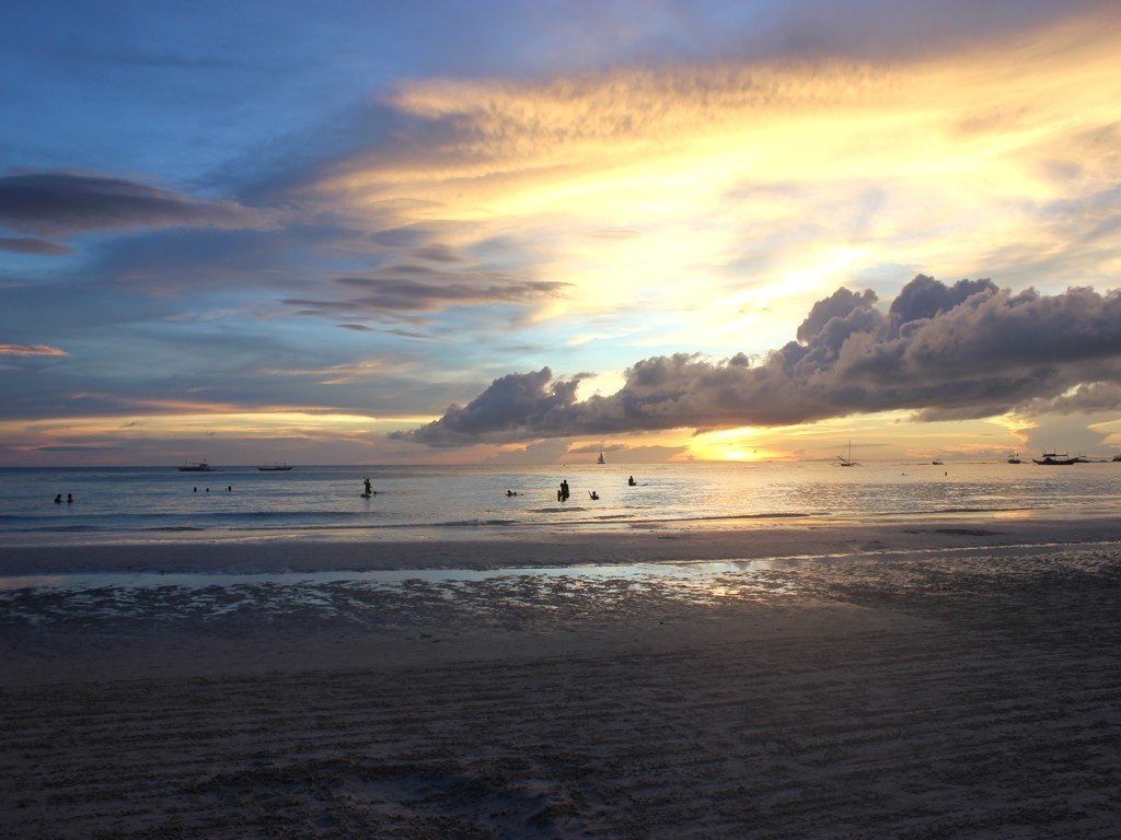 White Beach Sunset