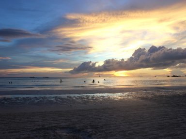 White Beach Sunset