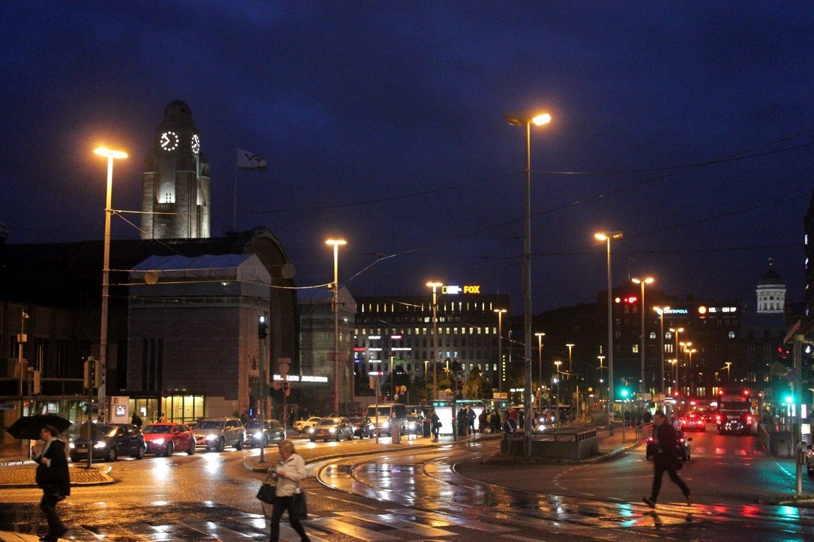 Night lights in Helsinki