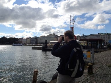 Tourist at the bay